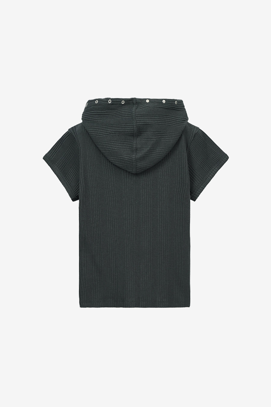 Insilence - Slim Snap Hoodie Top (Charcoal) product image 8 | TRAB K-Fashion Australia