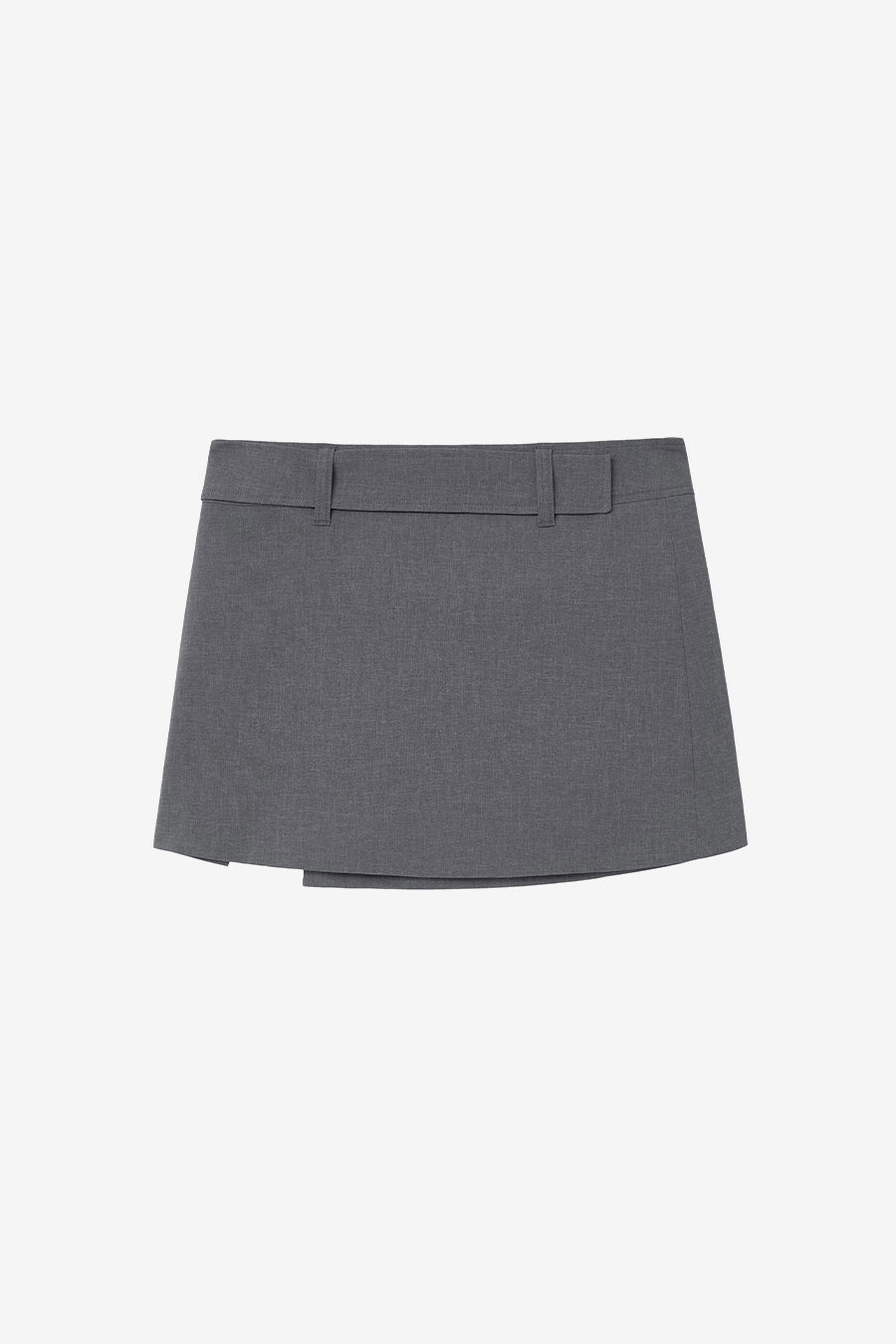 Insilence - Layered Belt Skirt (Melange Grey) product image 12 | TRAB K-Fashion Australia