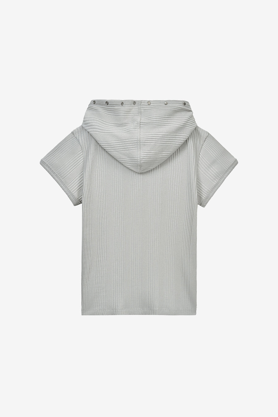 Insilence - Slim Snap Hoodie Top (Light Grey) product image 8 | TRAB K-Fashion Australia