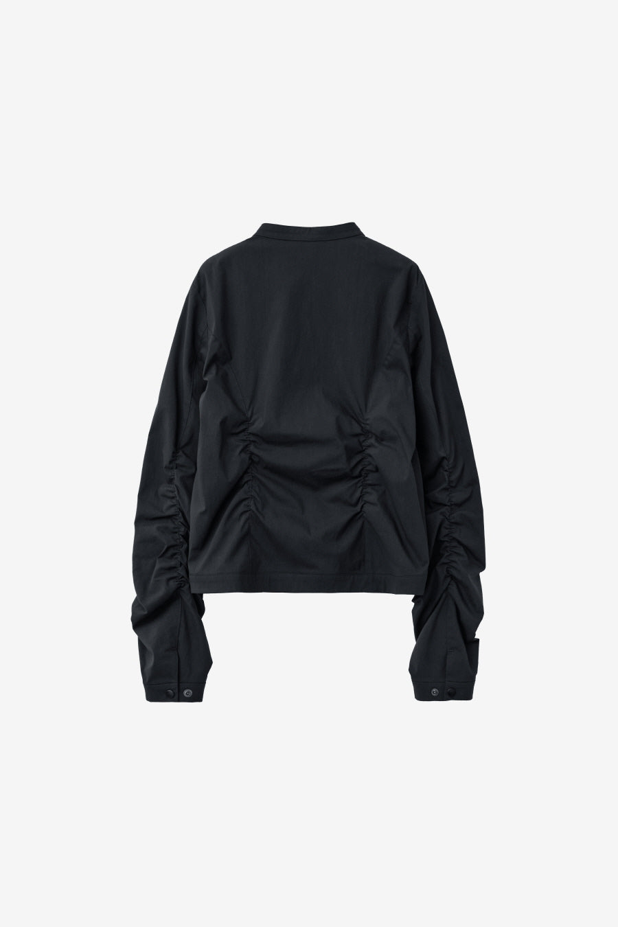Insilence - Shirring Nylon Cotton Shacket (Black) product image 8 | TRAB K-Fashion Australia