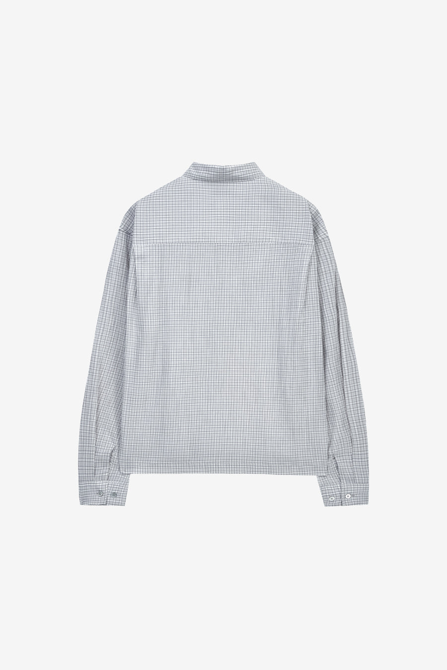 Insilence - Lightweight Crop Check Shirt (Light Grey) product image 8 | TRAB K-Fashion Australia