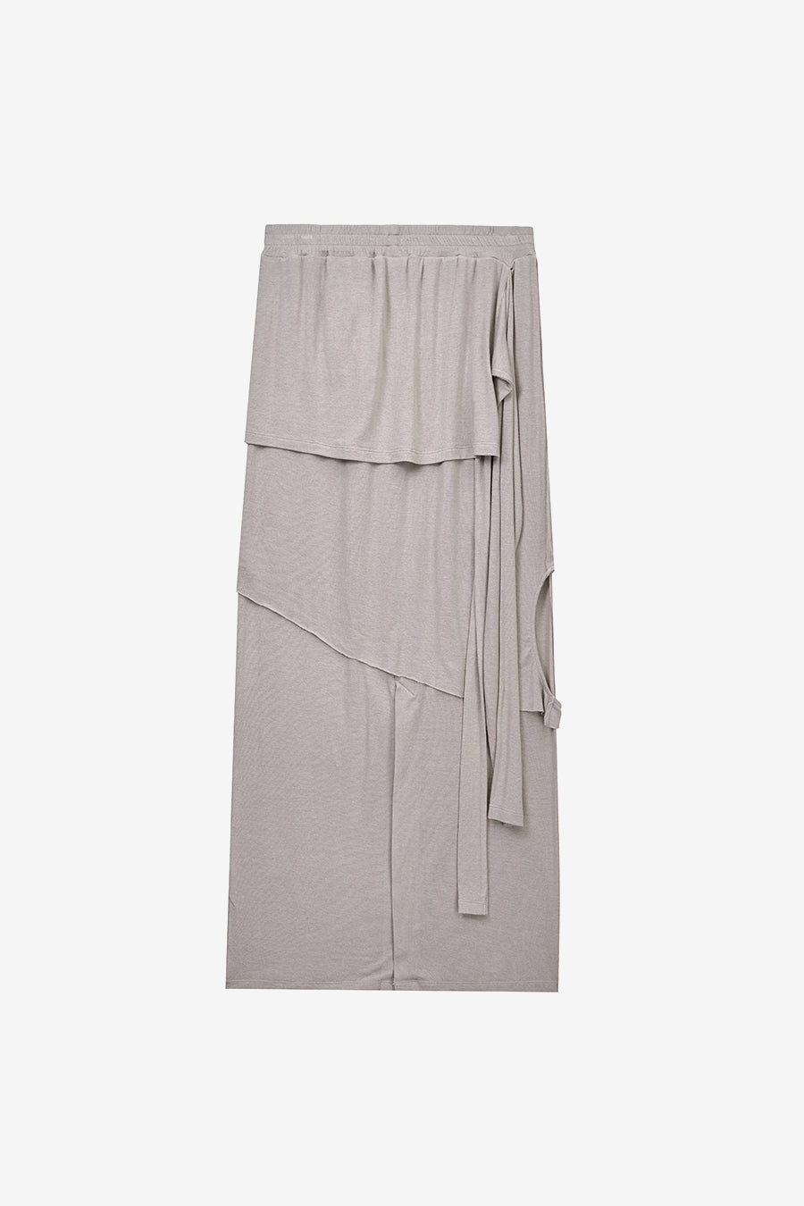 Insilence - 3-Layer Maxi Skirt (Ash Beige) product image 10 | TRAB K-Fashion Australia