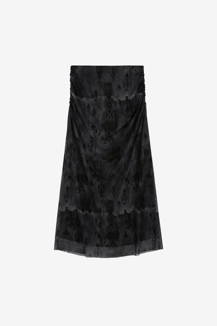 Insilence - Two-way Mesh Graphic Skirt (Black) product image 8 | TRAB K-Fashion Australia