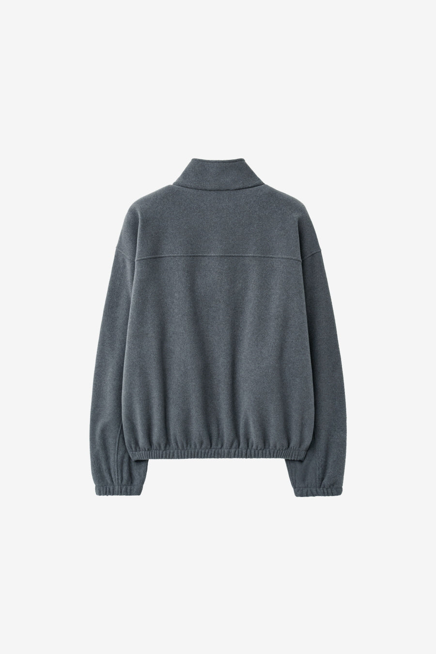 Insilence - Fleece Full Zip-Up Jumper (Melange Grey) product image 8 | TRAB K-Fashion Australia