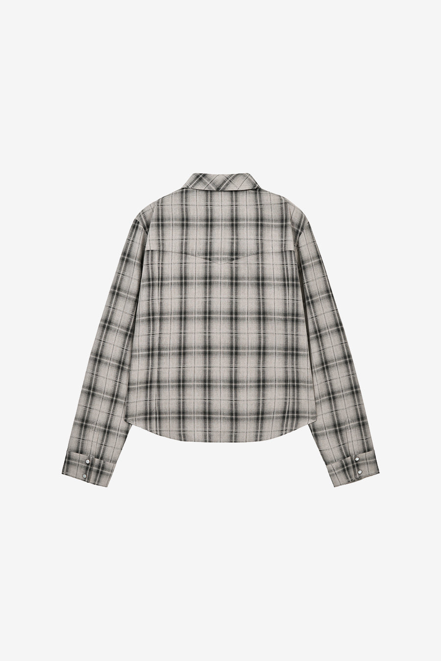 Insilence - Western Check Shirt (Ivory) product image 8 | TRAB K-Fashion Australia