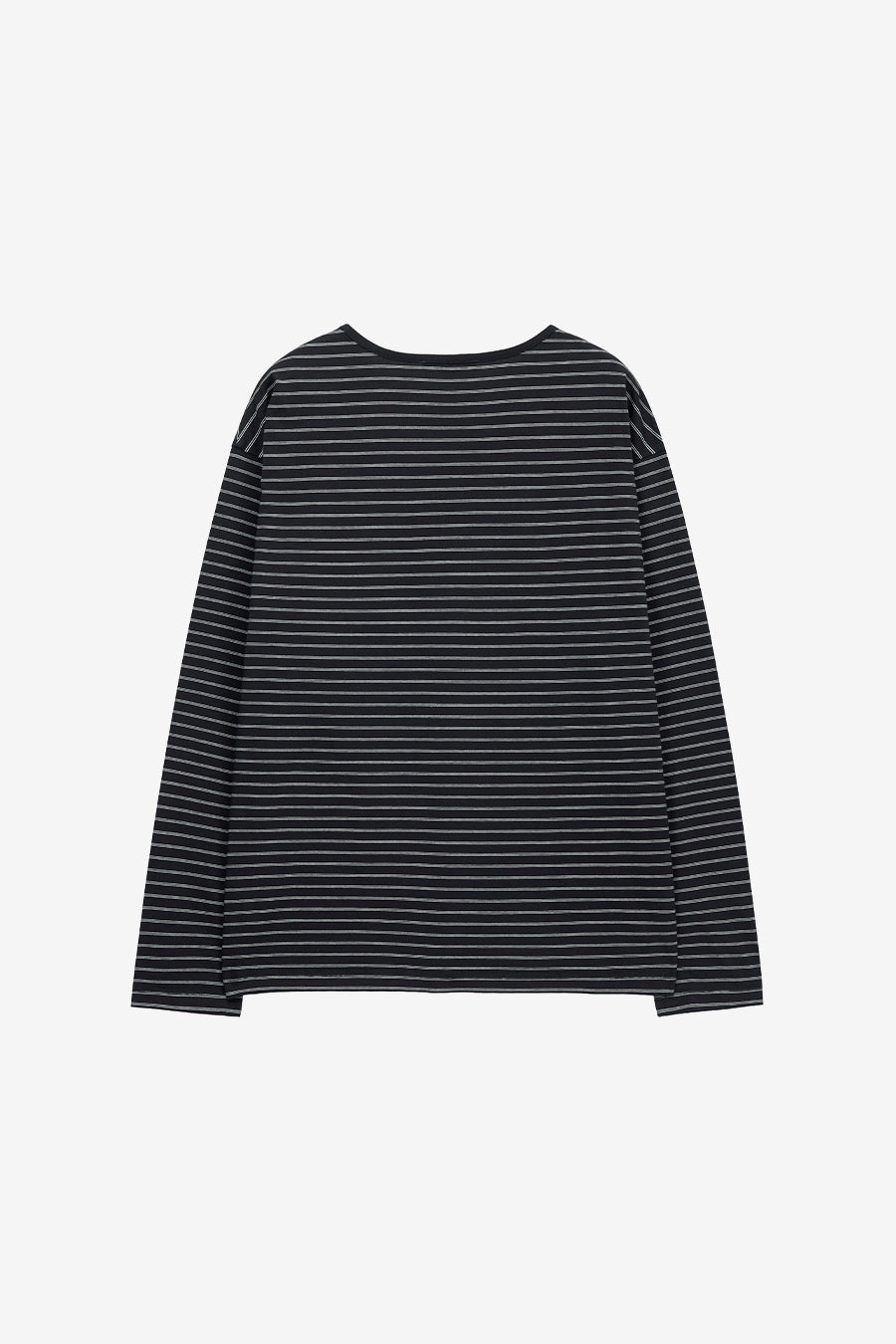 Insilence - Semi Boat Neck Stripe Long Sleeve (Black) product image 6 | TRAB K-Fashion Australia