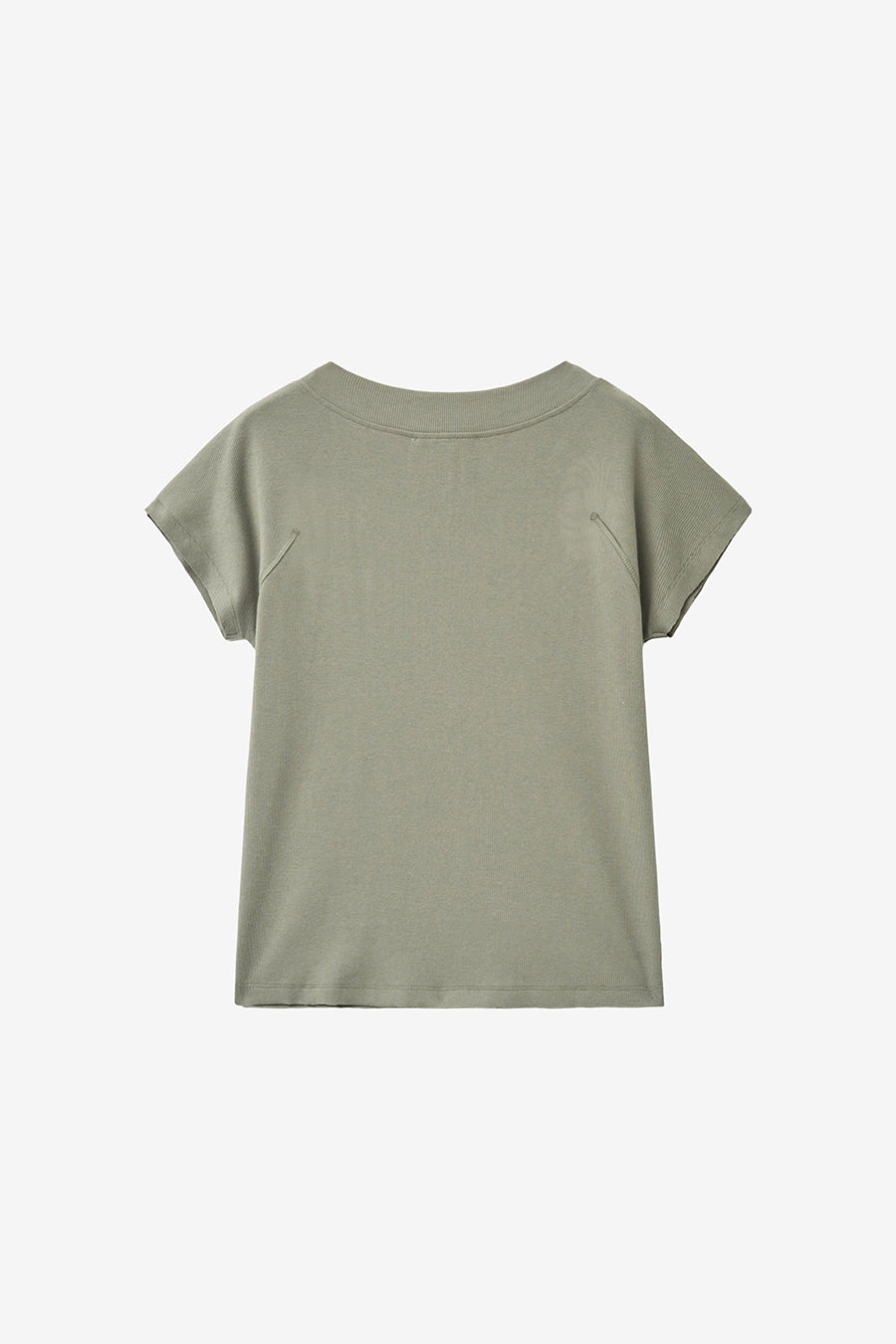 Insilence - Summer Henley Neck T-shirt (Olive) product image 8 | TRAB K-Fashion Australia