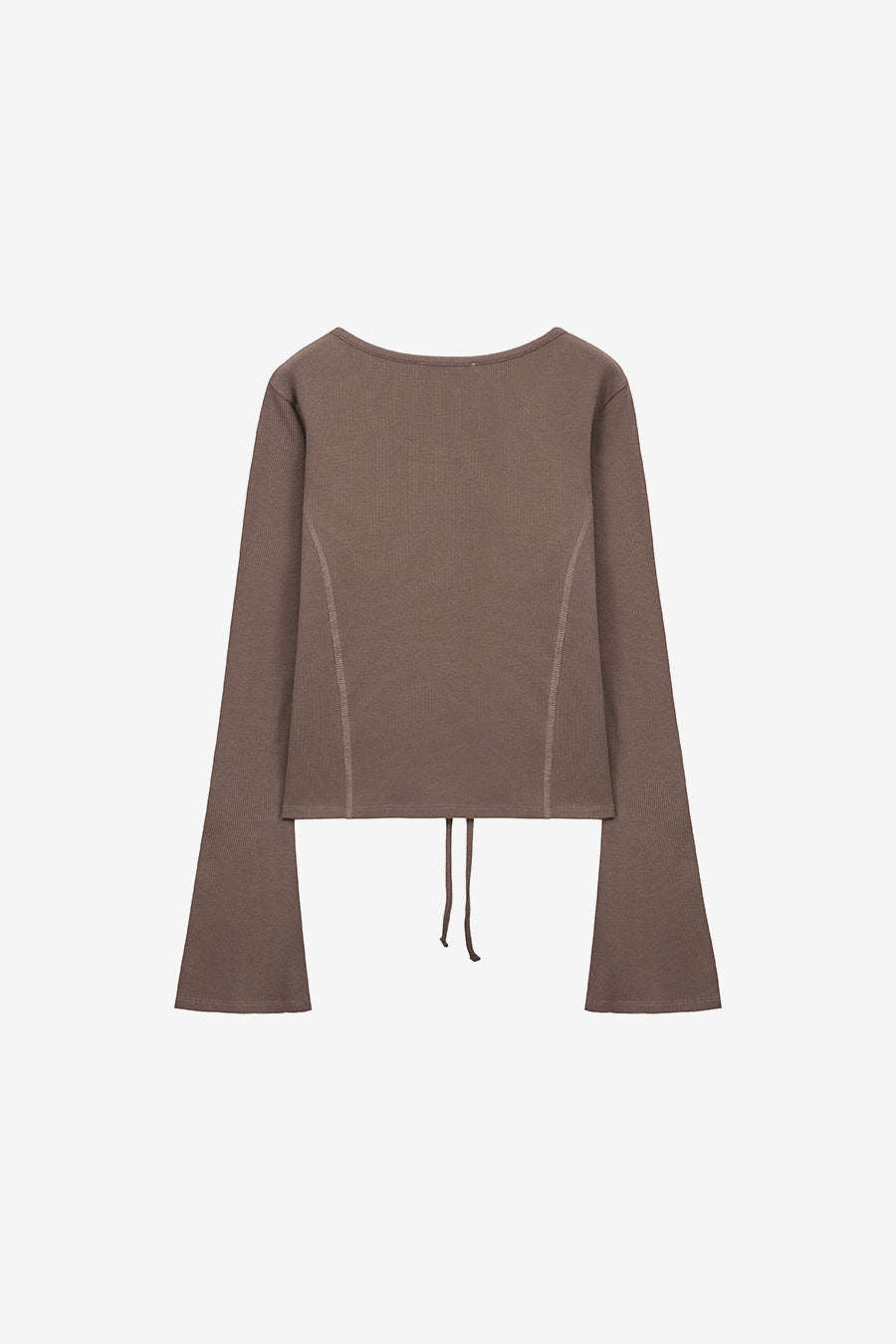 Insilence - Lace-up long sleeve (Brown) product image 10 | TRAB K-Fashion Australia