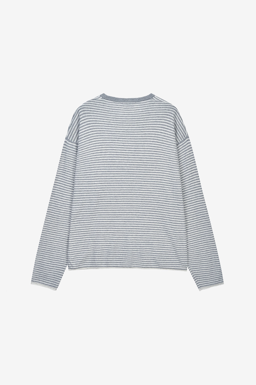 Insilence - Cotton Cashmere Striped Pullover (Grey) product image 8 | TRAB K-Fashion Australia