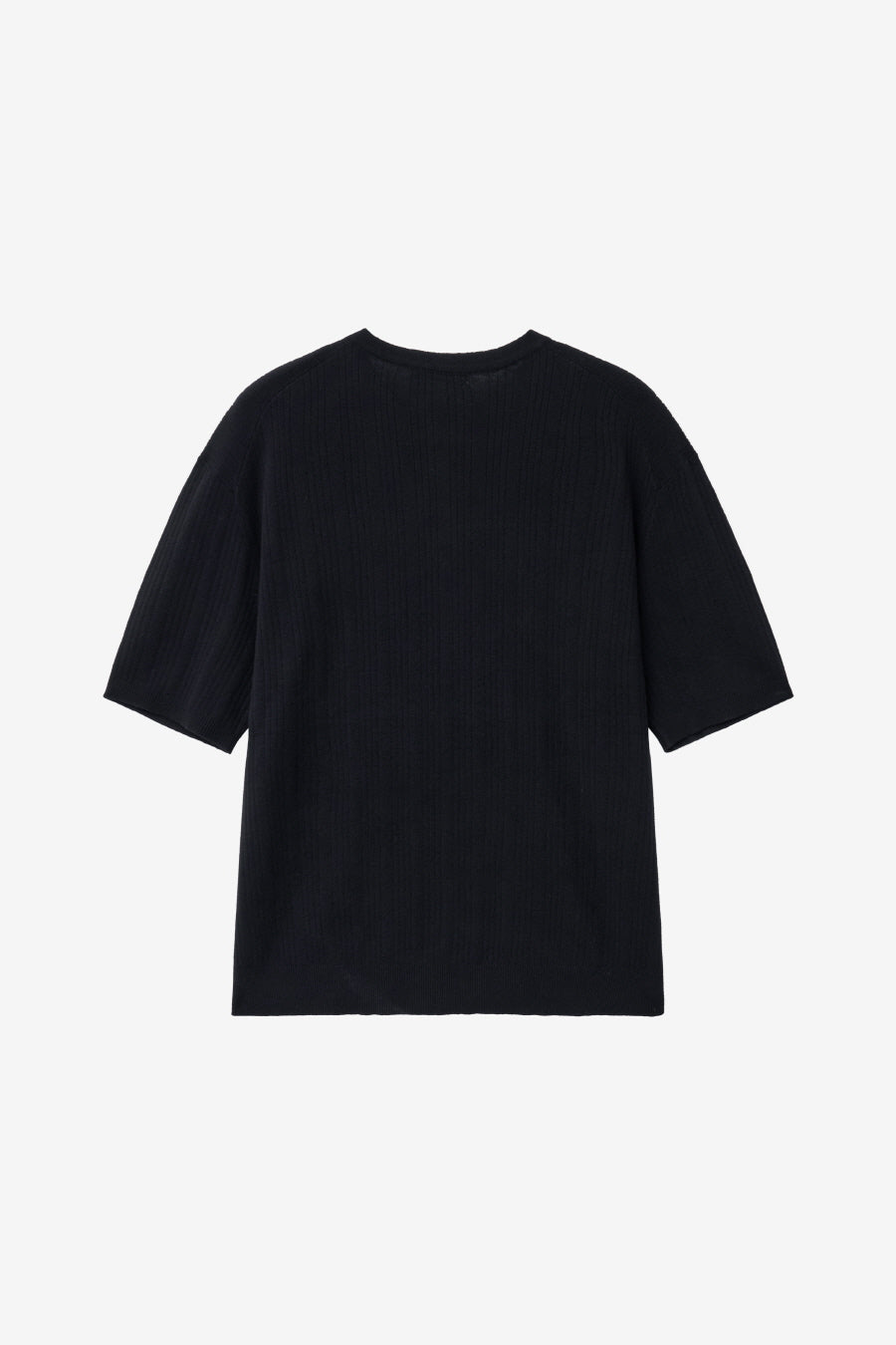 Insilence - Ribbed Henley Neck Half Knit (Black) product image 8 | TRAB K-Fashion Australia