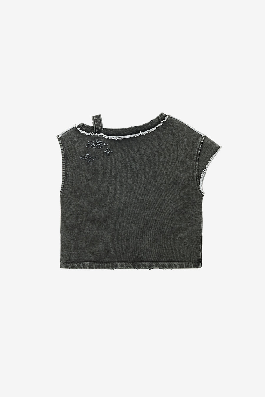 Insilence - Unbalanced Layered Top (Charcoal) product image 8 | TRAB K-Fashion Australia