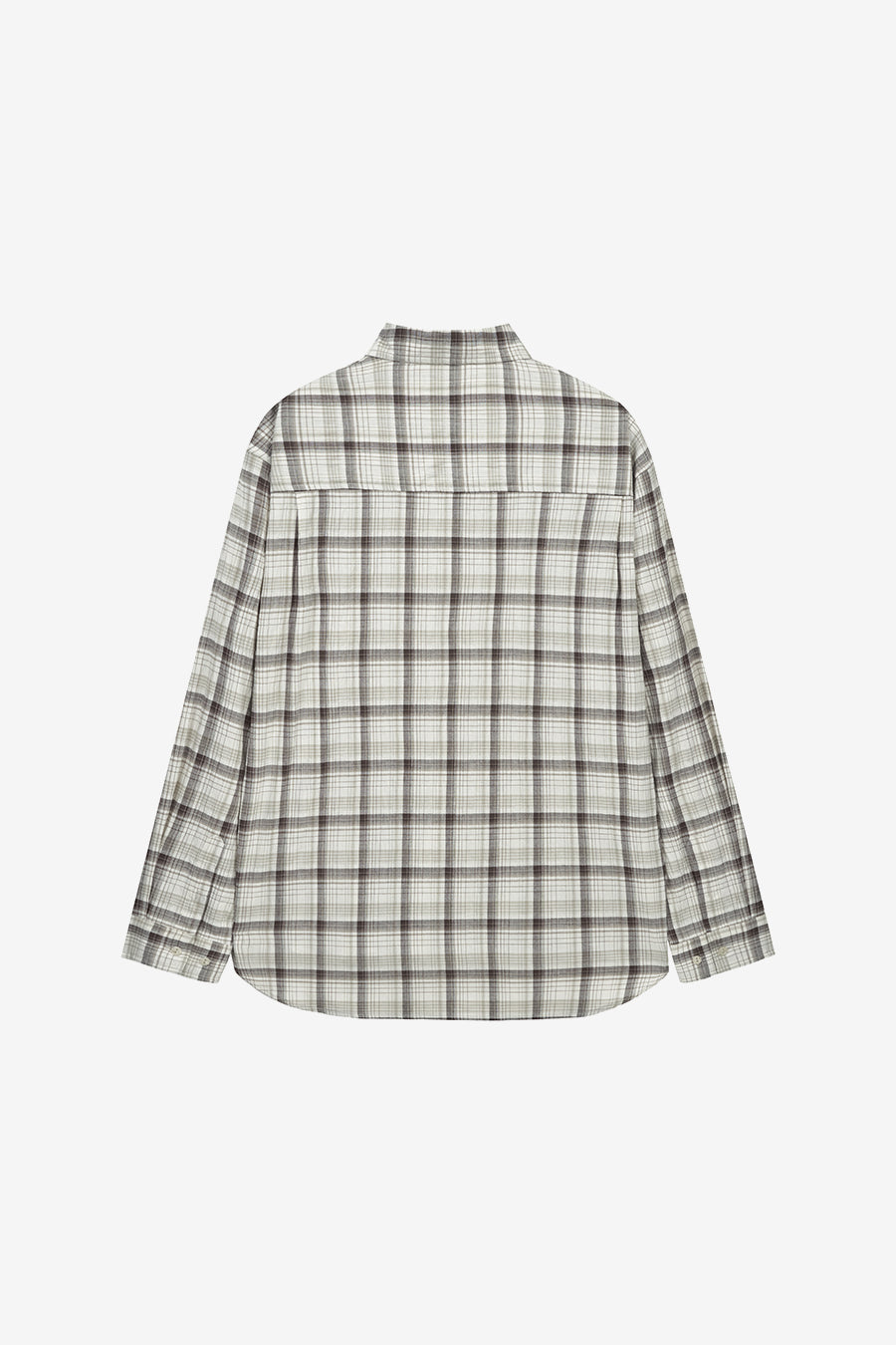 Insilence - Soft Crumple Check Shirt (Beige) product image 6 | TRAB K-Fashion Australia