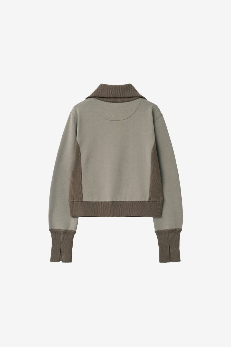 Insilence - Knit Combi Cotton Zip-Up (Beige) product image 8 | TRAB K-Fashion Australia