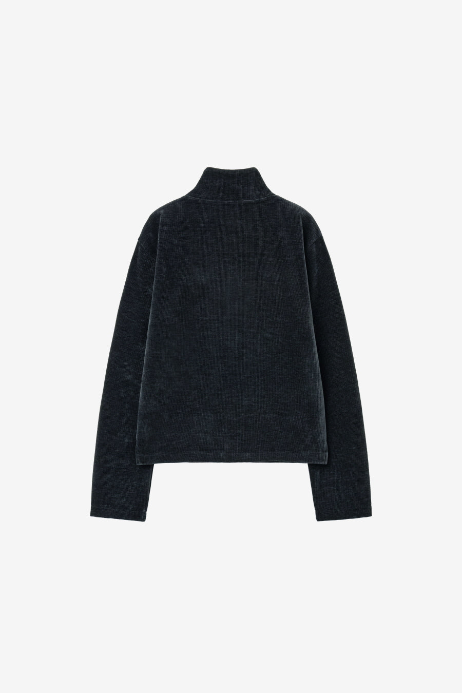 Insilence - Corduroy High-Neck Zip-Up (Ash Navy) product image 8 | TRAB K-Fashion Australia