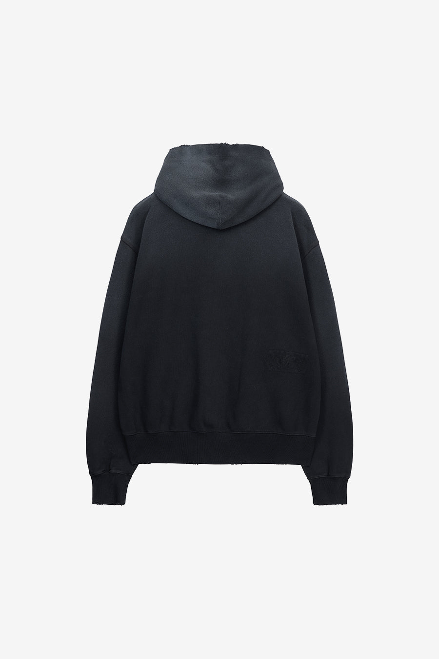 Insilence - Distressed Vintage Zip-Up Hoodie (Washed Black) product image 8 | TRAB K-Fashion Australia