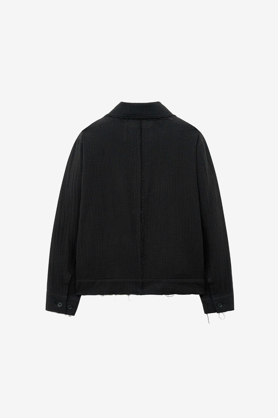 Insilence - Double Gauze Cut off Jumper (Black) product image 8 | TRAB K-Fashion Australia