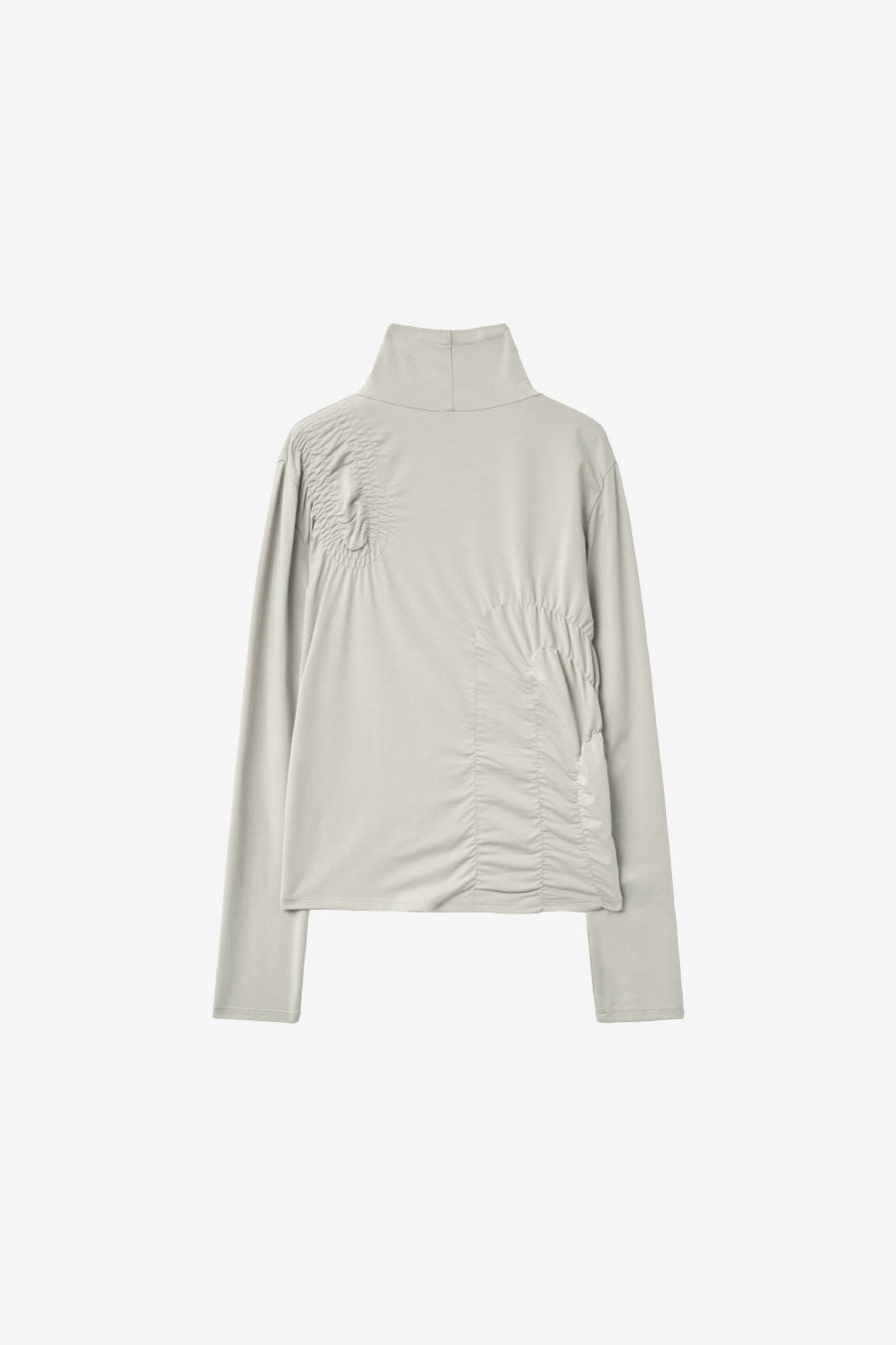 Insilence - Shirred High-Neck Top (Ash Khaki) product image 8 | TRAB K-Fashion Australia