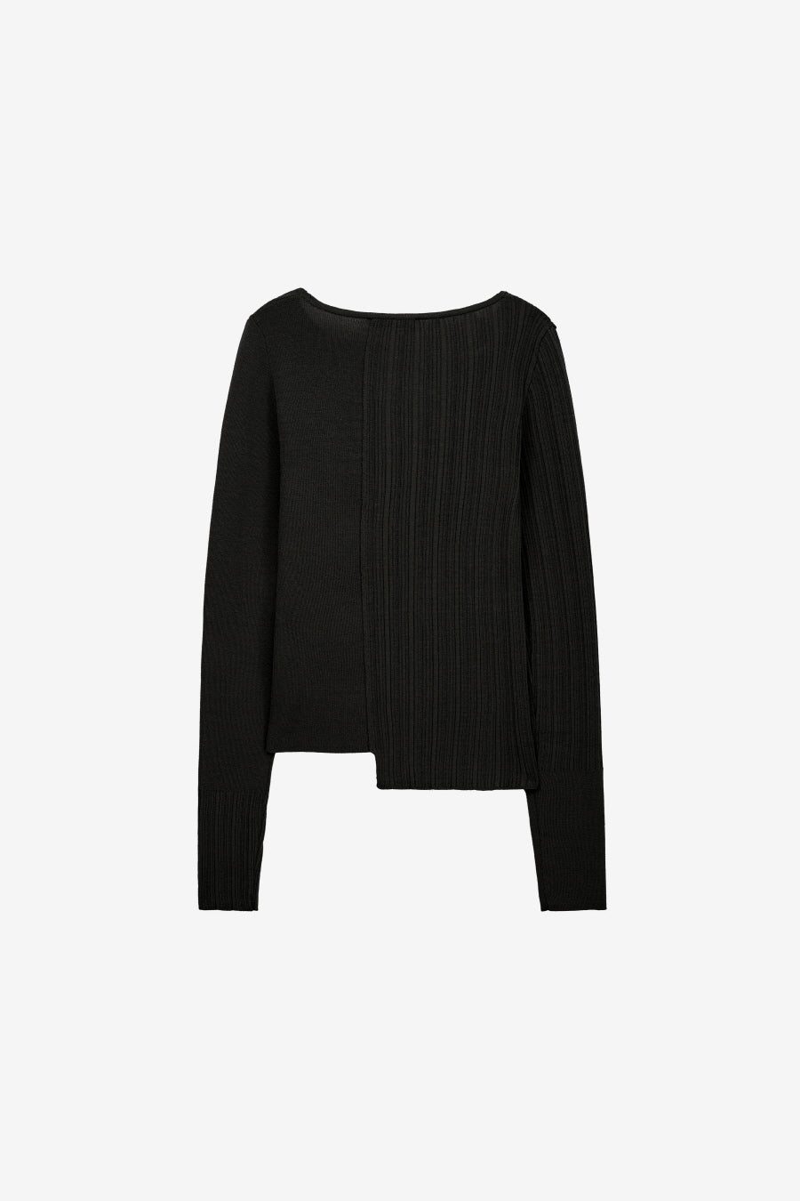 Insilence - Unbalanced Mixed Knit (Black) product image 8 | TRAB K-Fashion Australia