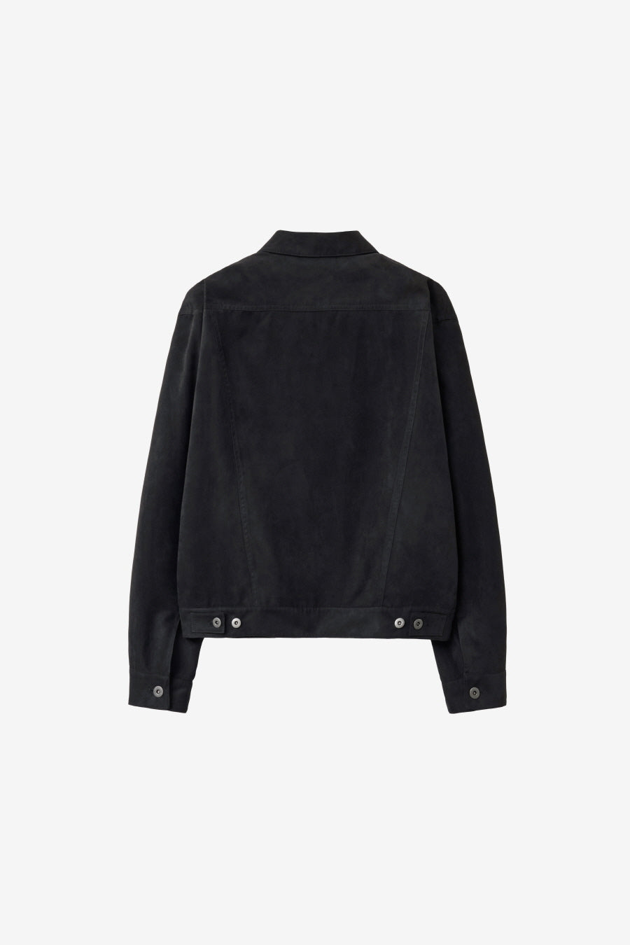 Insilence - Faux Suede Trucker Jacket (Black) product image 8 | TRAB K-Fashion Australia
