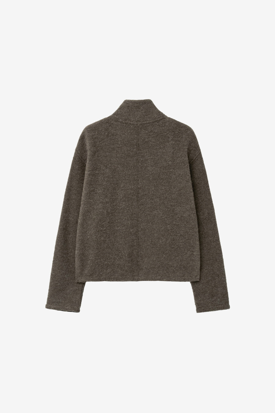 Insilence - Slanted Zipper Wool Jacket (Brown) product image 8 | TRAB K-Fashion Australia
