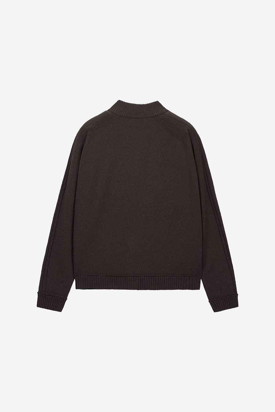 Insilence - Textured Knit Zip-Up (Brown) product image 8 | TRAB K-Fashion Australia