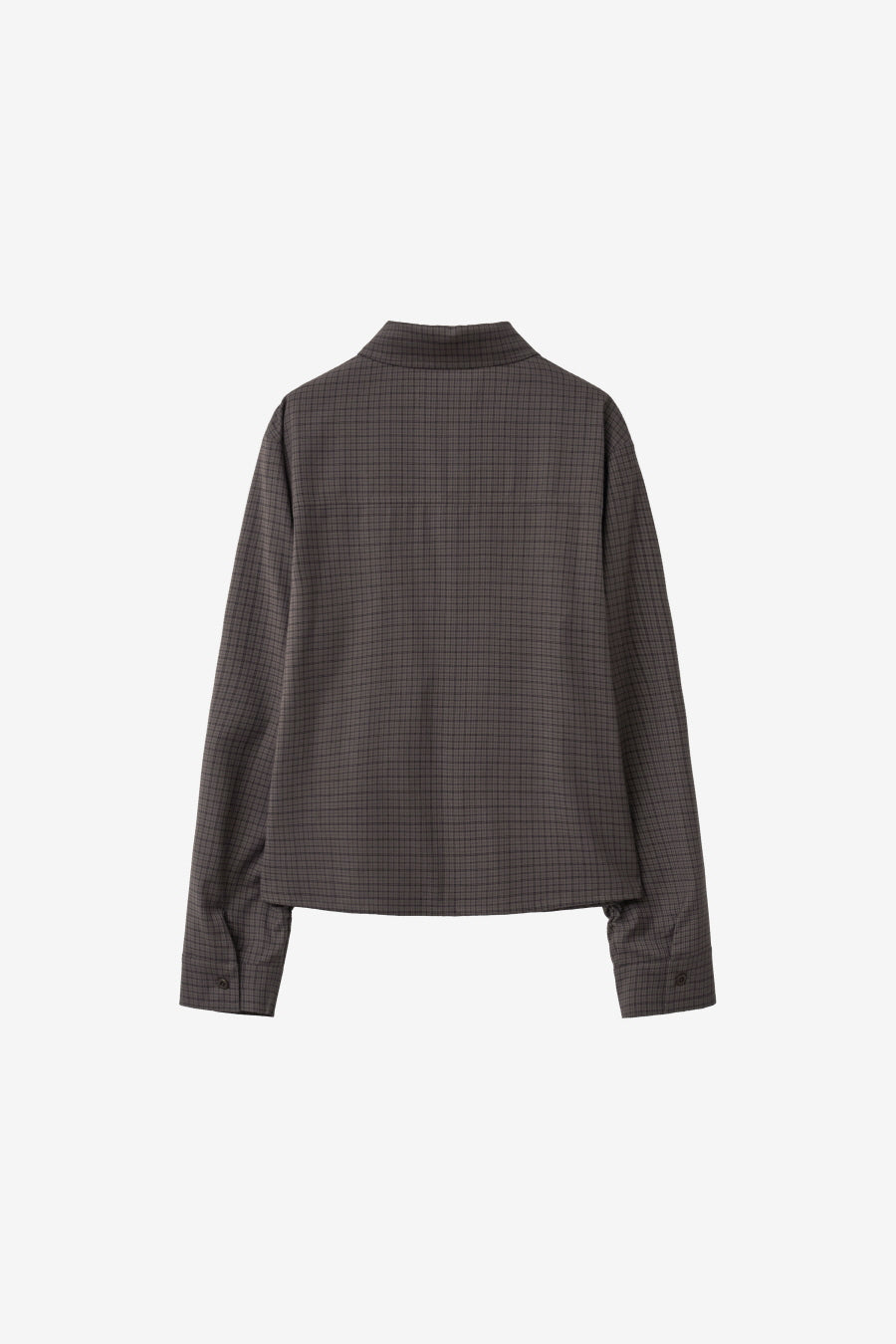 Insilence - Check Shirring Shirt (Brown Check) product image 8 | TRAB K-Fashion Australia