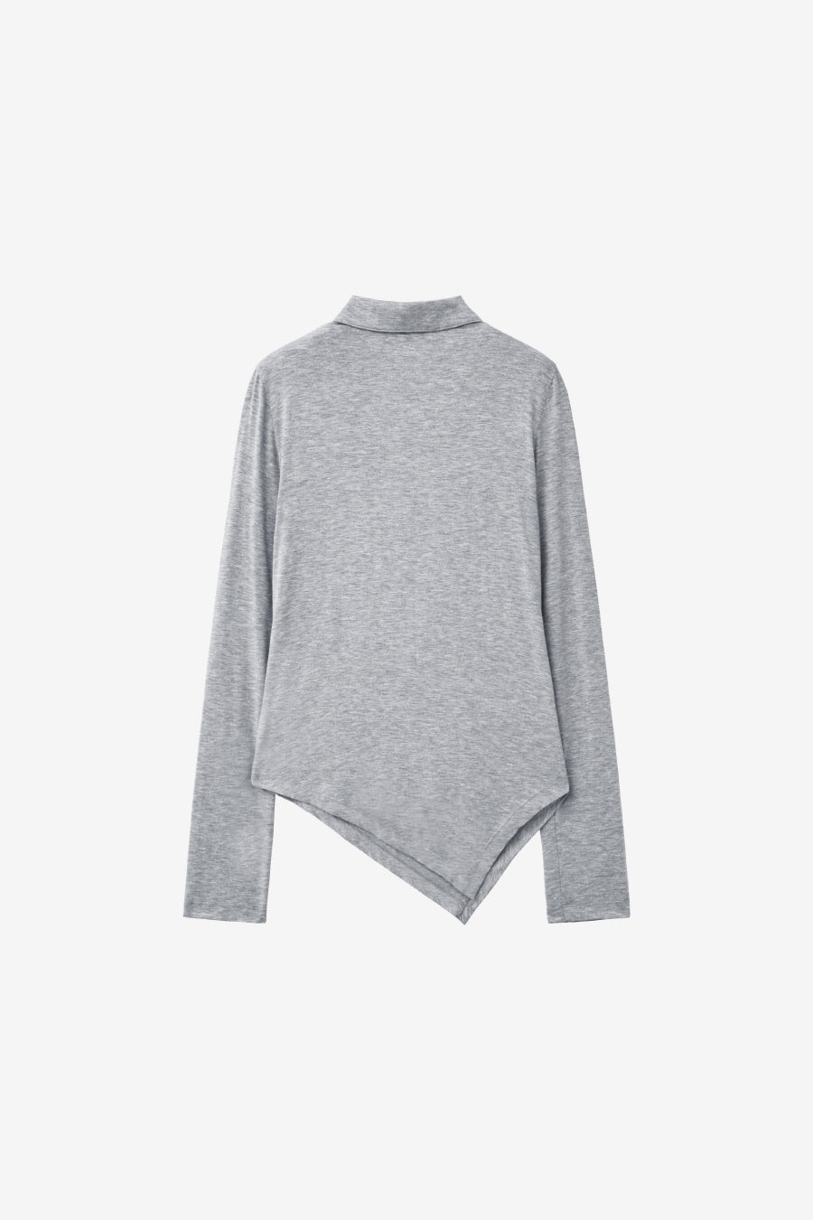 Insilence - Cowl Henley neck long sleeve (Melange Grey) product image 8 | TRAB K-Fashion Australia