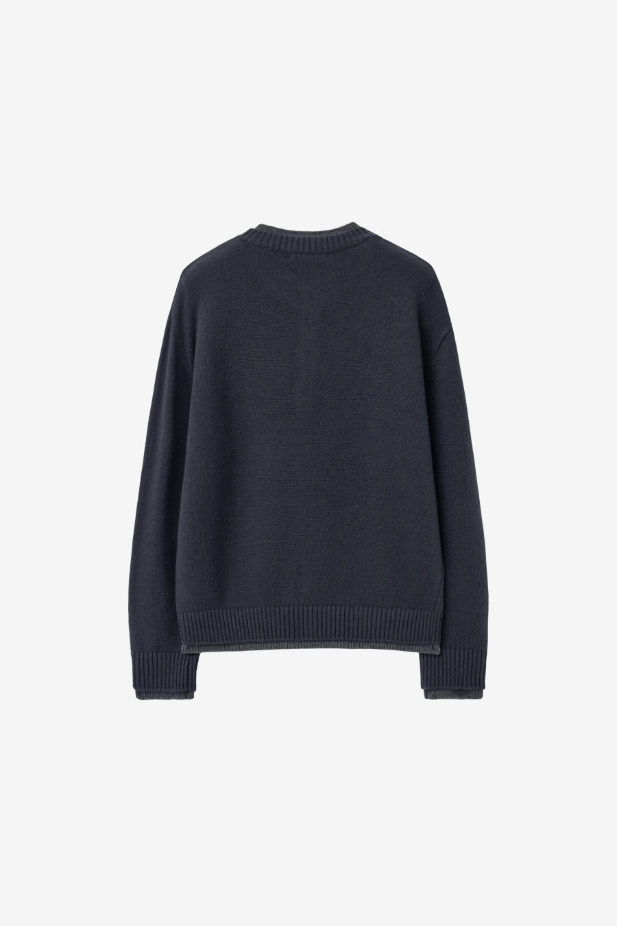 Insilence - Double Layered Henley Neck Knit (Charcoal) product image 6 | TRAB K-Fashion Australia