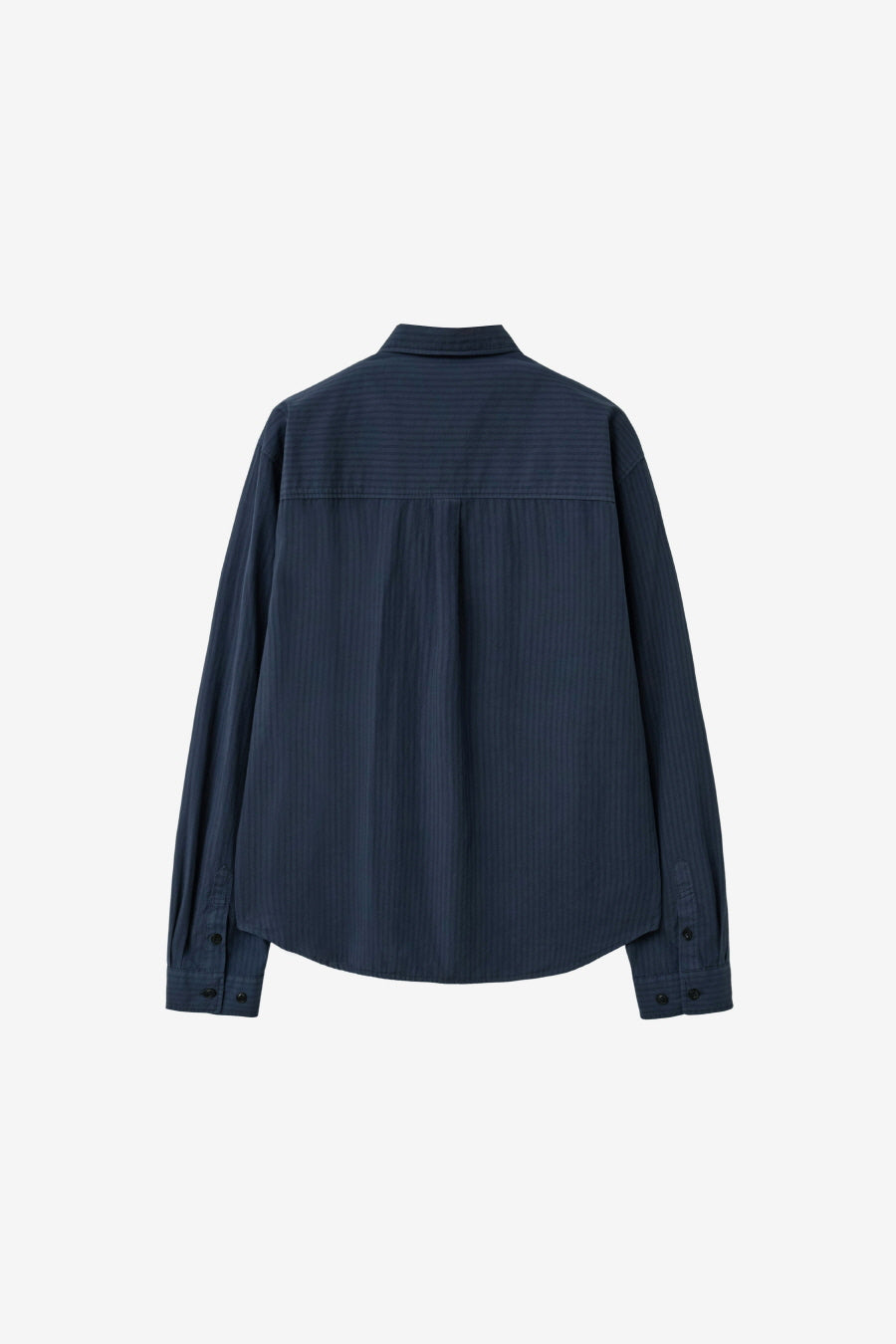 Insilence - Garment-dyed Striped Shirt (Navy) product image 8 | TRAB K-Fashion Australia