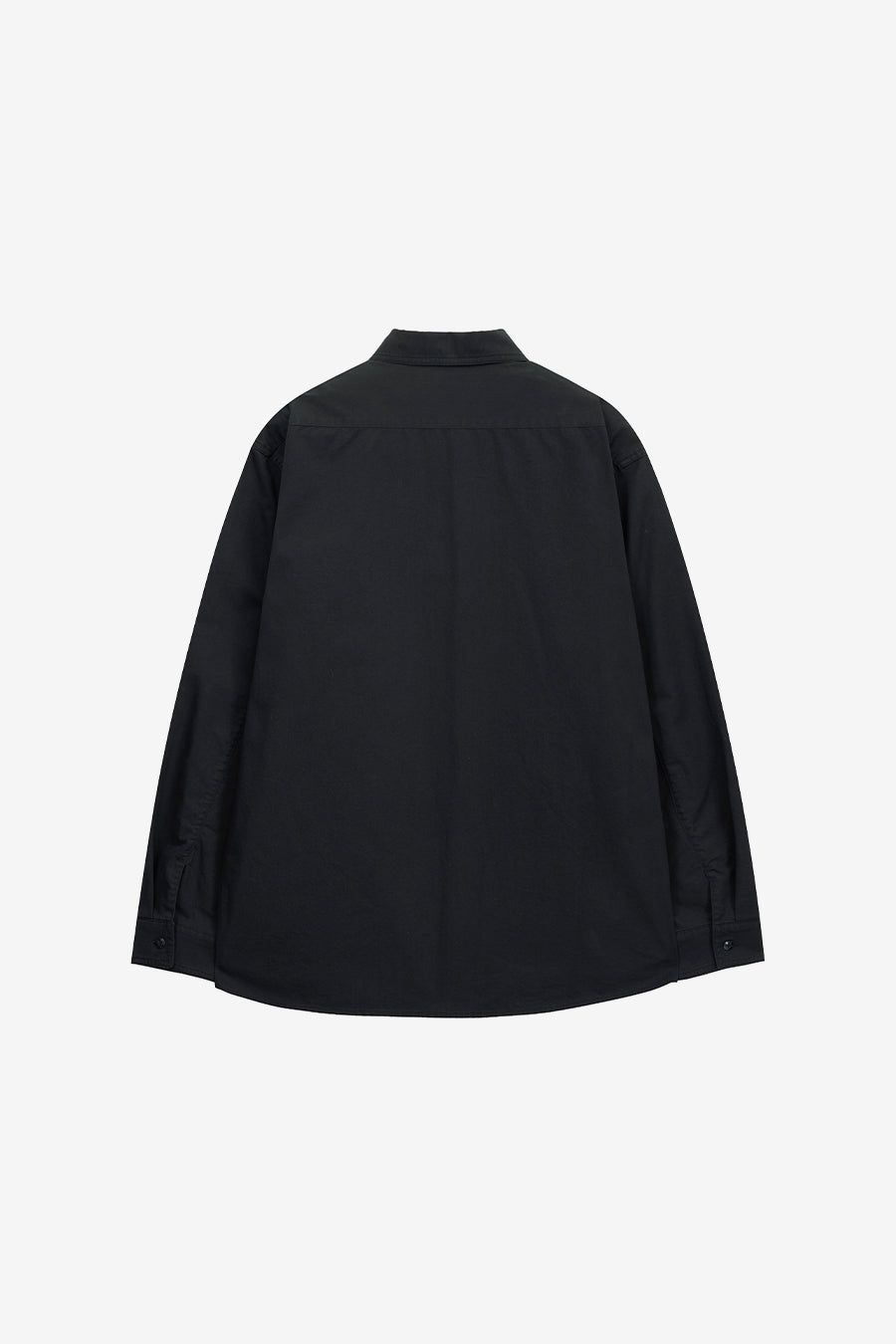 Insilence - Washed Cotton CPO Shirt (Washed Black) product image 8 | TRAB K-Fashion Australia