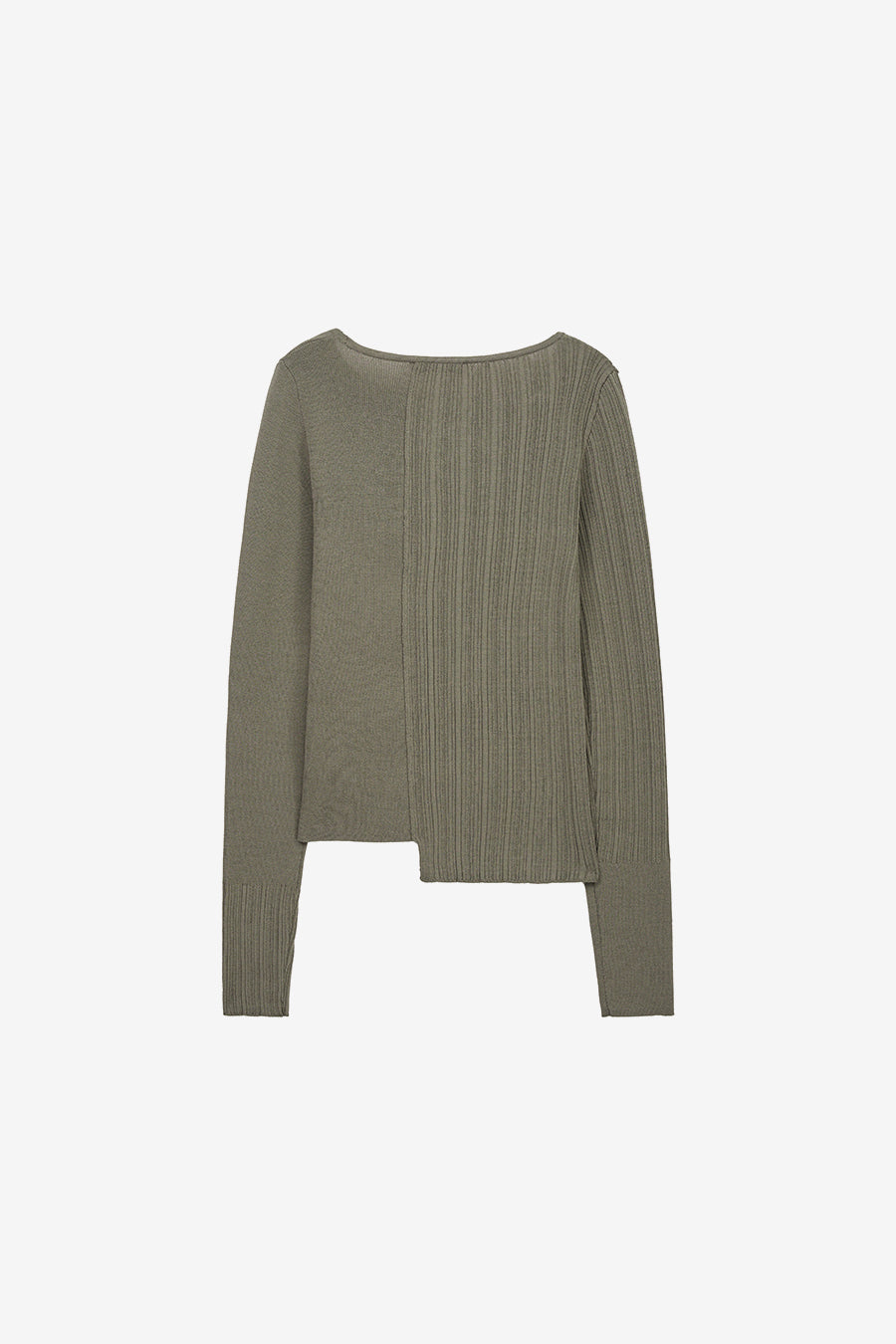 Insilence - Unbalance Mixed Knit (Light Khaki) product image 8 | TRAB K-Fashion Australia