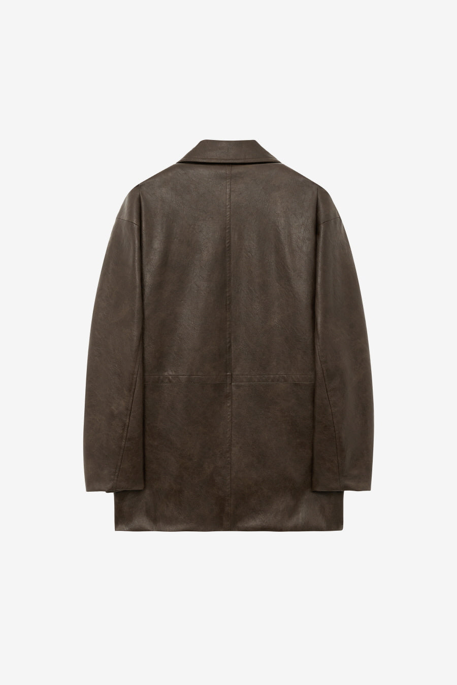 Insilence - Faux Leather Car Coat (Brown) product image 8 | TRAB K-Fashion Australia