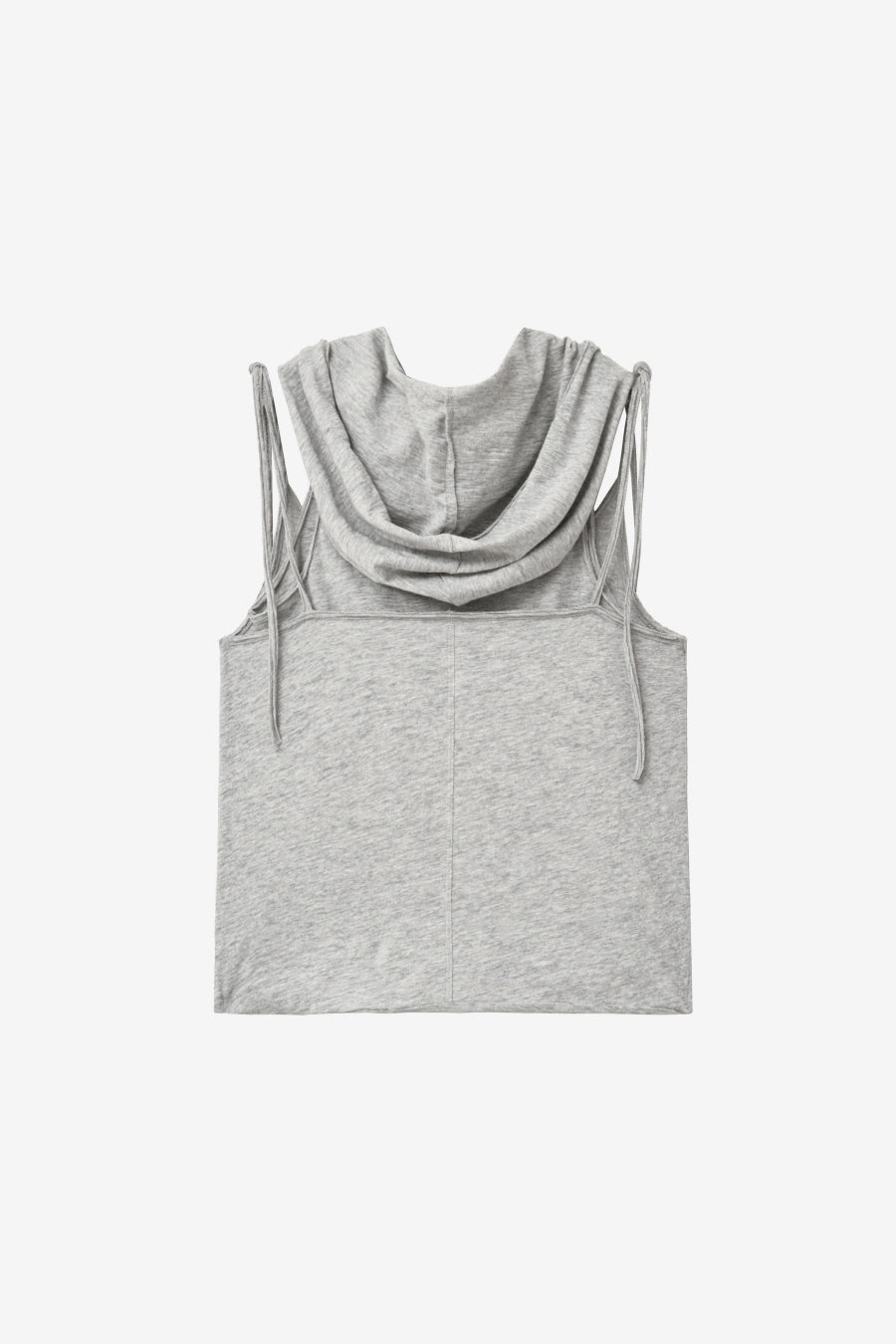 Insilence - Layered Hoodie Sleeveless (Melange Grey) product image 9 | TRAB K-Fashion Australia