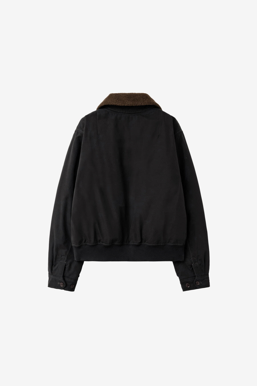 Insilence - W Washed Cotton Shearling Jacket (Black) product image 8 | TRAB K-Fashion Australia