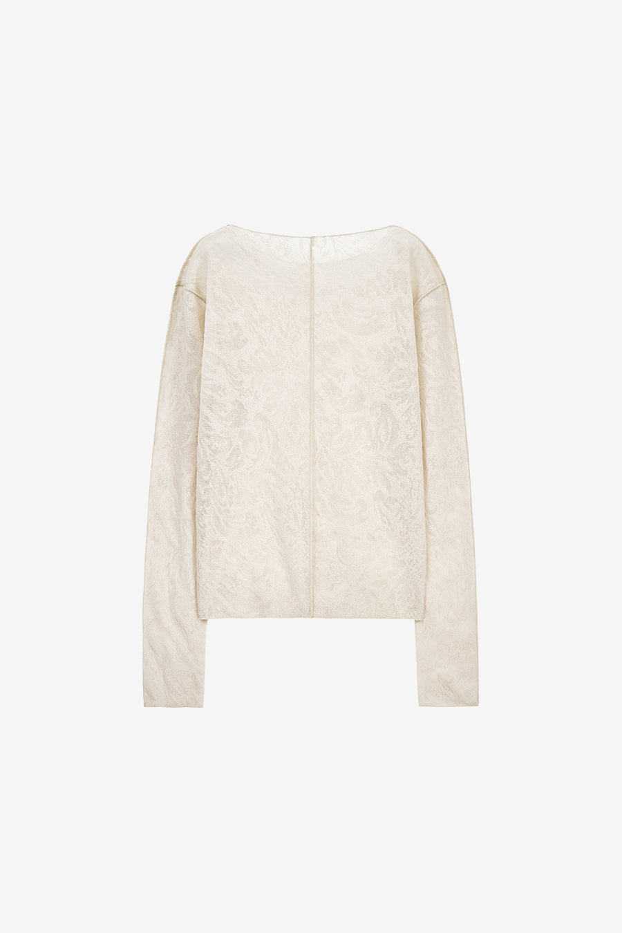 Insilence - Pattern Sheer Long Sleeve (Beige) product image 8 | TRAB K-Fashion Australia