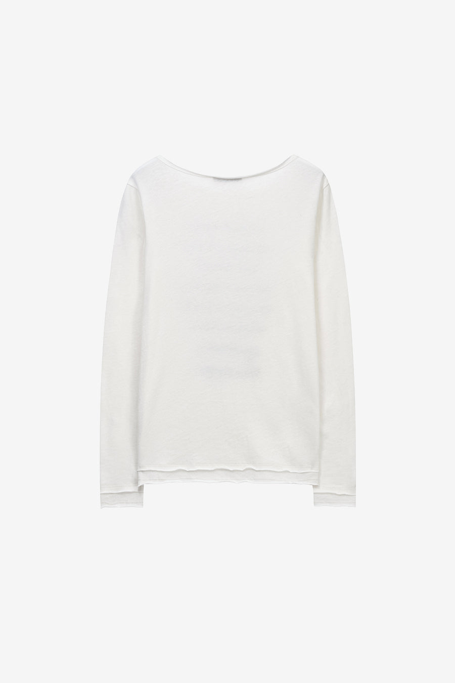 Insilence - Lettering Cotton Linen Long Sleeve (White) product image 8 | TRAB K-Fashion Australia