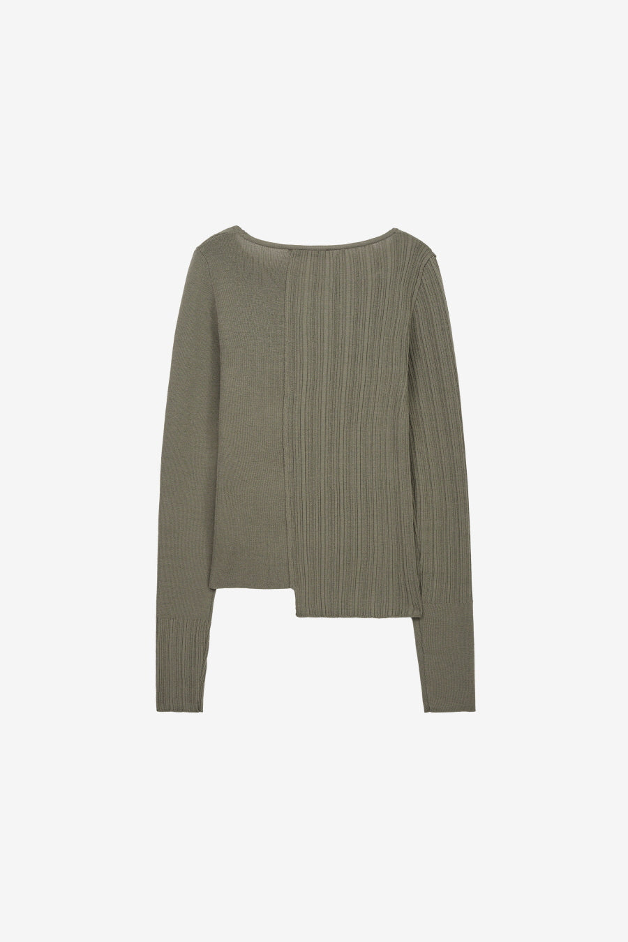 Insilence - Unbalanced Mixed Knit (Light Khaki) product image 8 | TRAB K-Fashion Australia