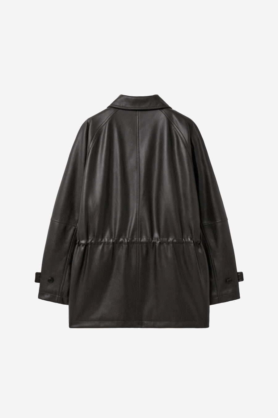 Insilence - Vintage Padded Faux Leather Coat (Washed Brown) product image 8 | TRAB K-Fashion Australia