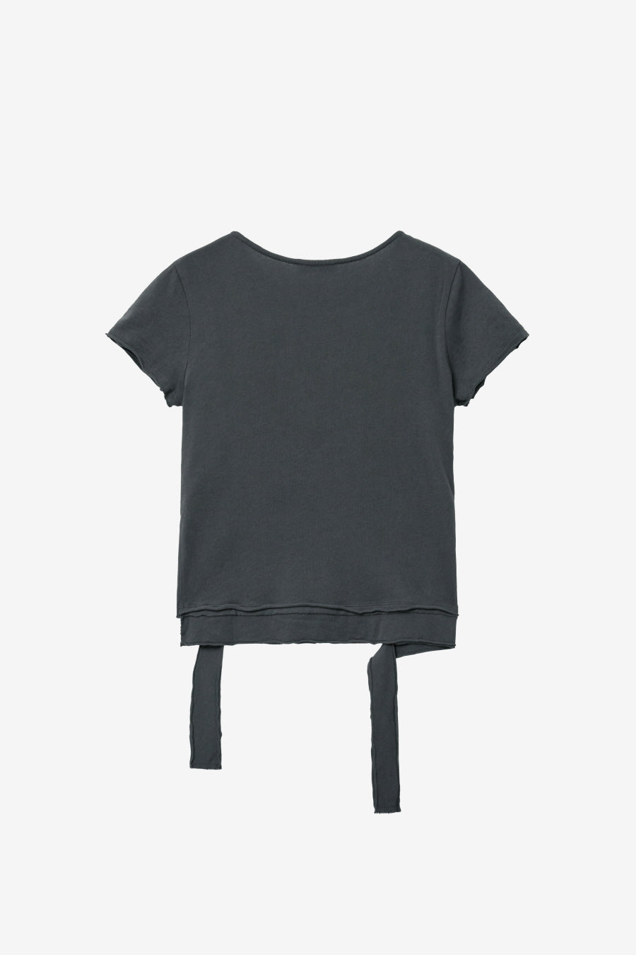 Insilence - Cotton Linen Natural Strap T-shirt (Charcoal) product image 8 | TRAB K-Fashion Australia