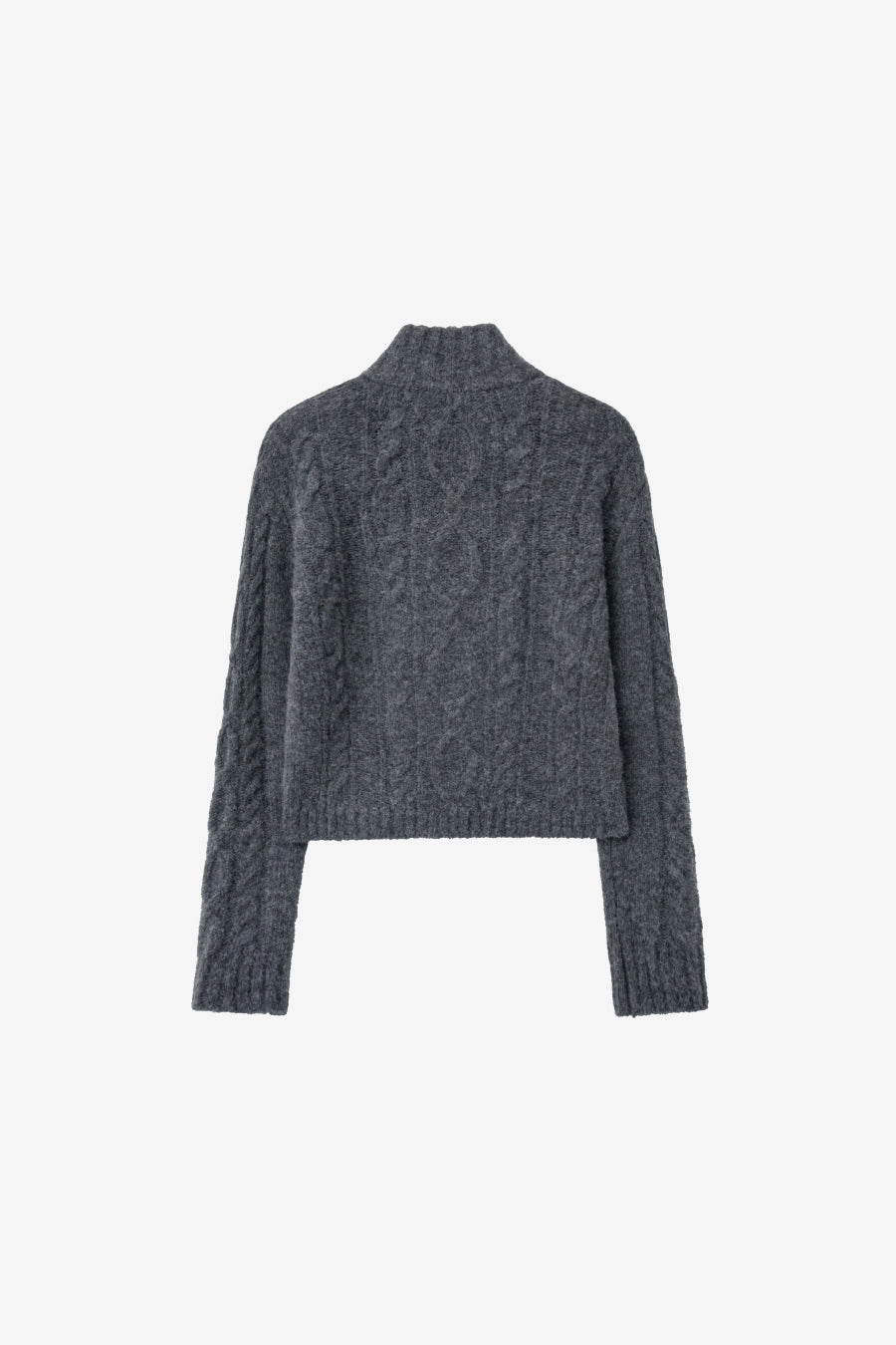 Insilence - Twist Half Zip-up Knit (Charcoal) product image 8 | TRAB K-Fashion Australia