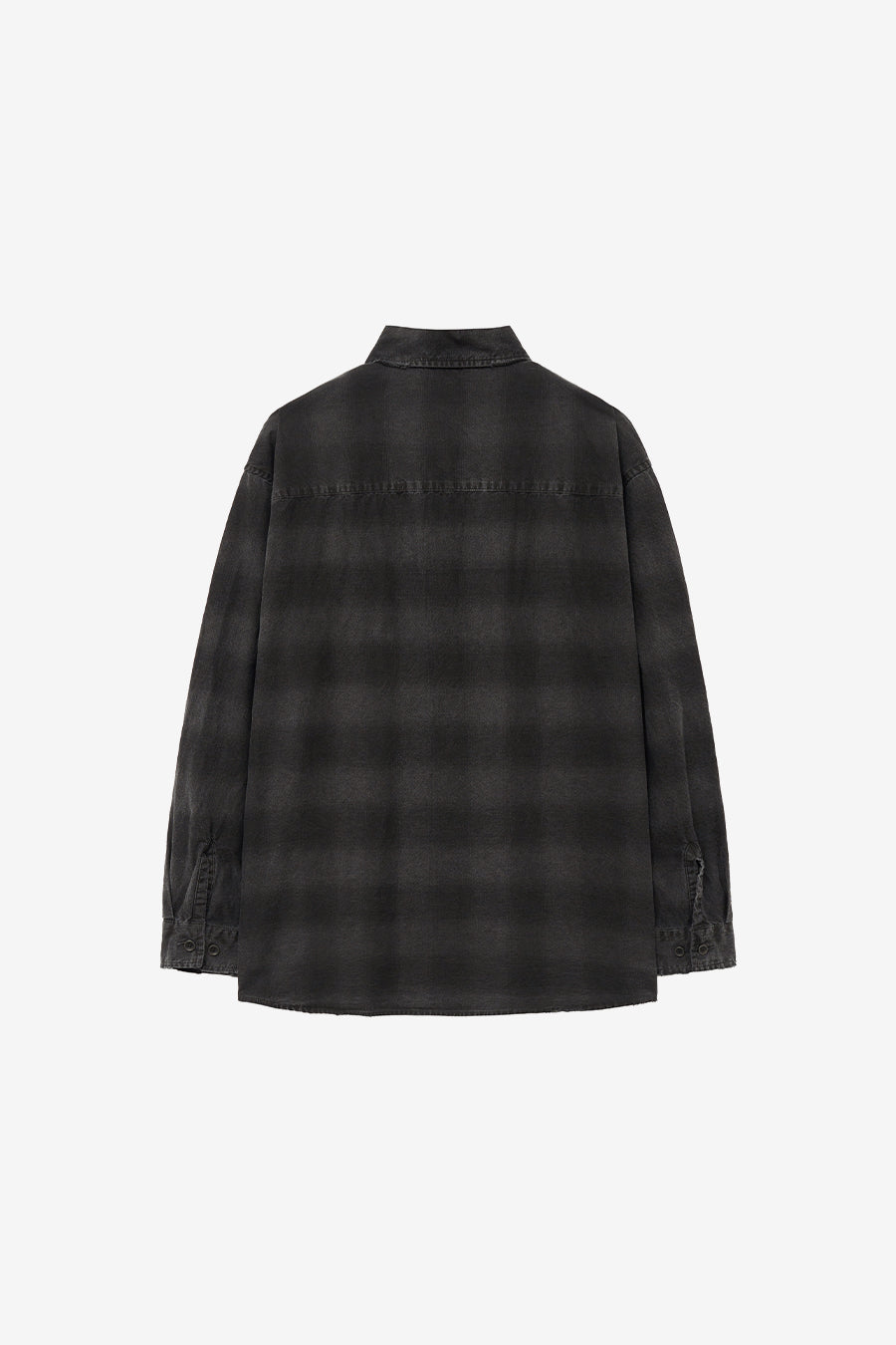 Insilence - Destroyed Dying Check Shirt (Washed Black) product image 6 | TRAB K-Fashion Australia