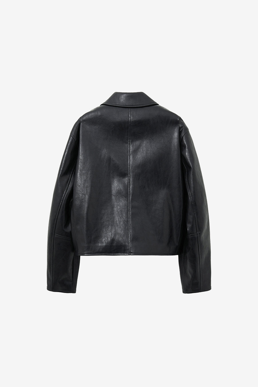Insilence - Glossy Faux Leather Jacket (Black) product image 10 | TRAB K-Fashion Australia