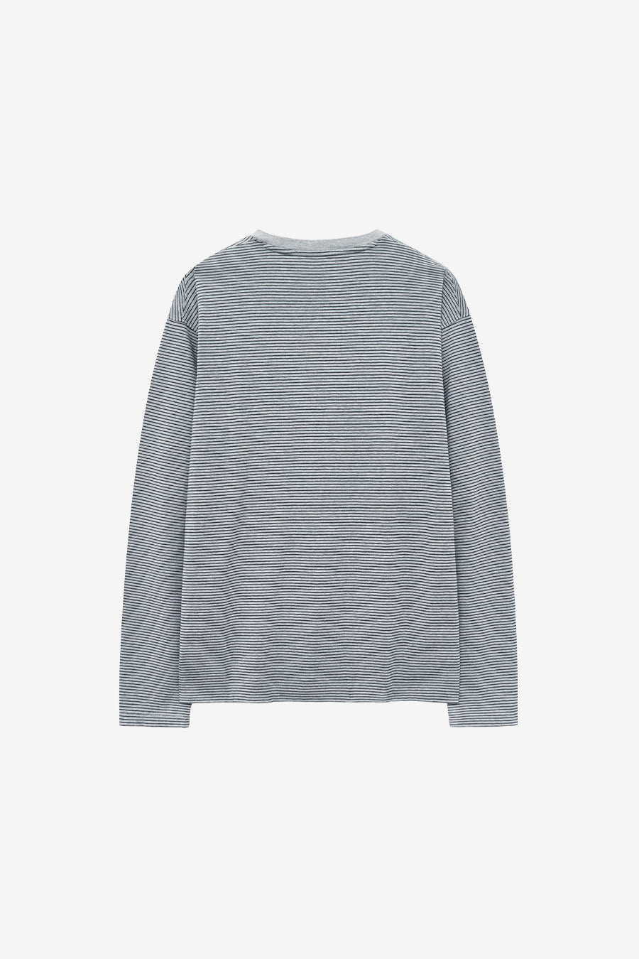 Insilence - Border Stripe Long Sleeve (Grey) product image 6 | TRAB K-Fashion Australia