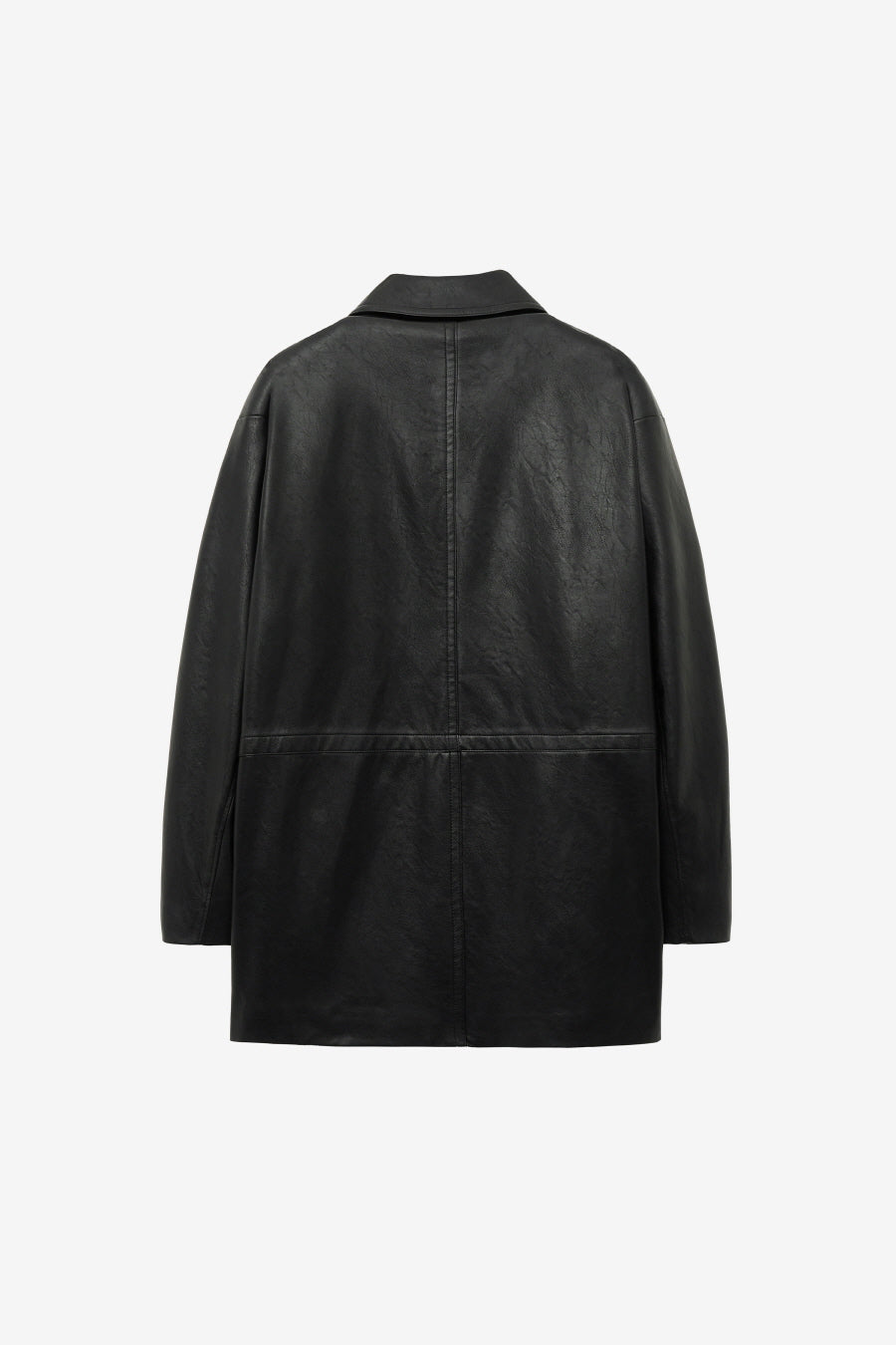 Insilence - Faux Leather Car Coat (Black) product image 8 | TRAB K-Fashion Australia