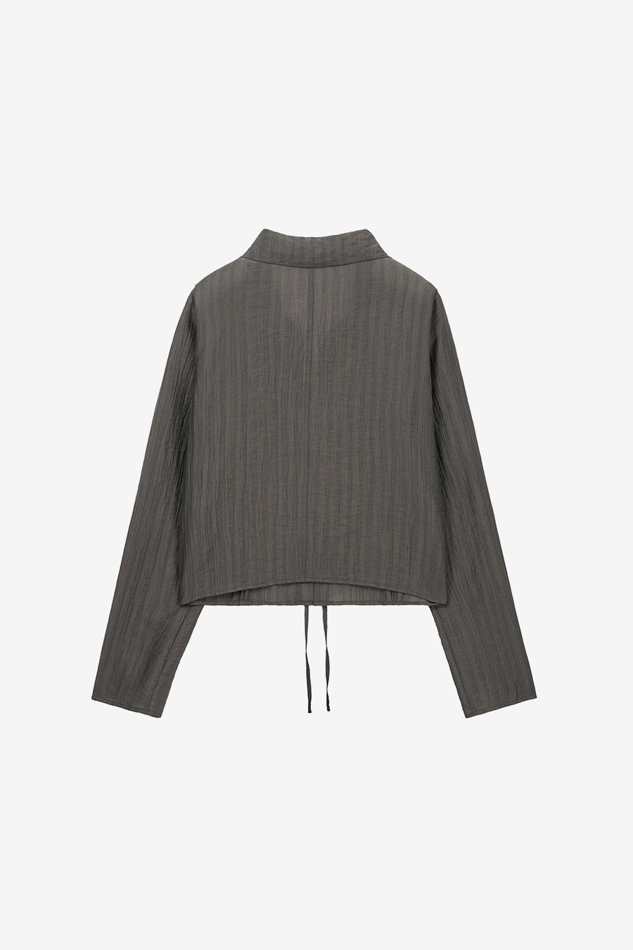 Insilence - Lace-up Strap Shirt (Khaki Brown) product image 8 | TRAB K-Fashion Australia