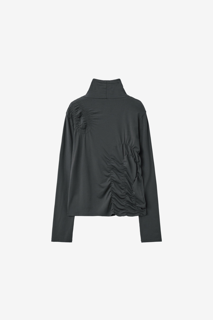 Insilence - Shirred High-Neck Top (Charcoal) product image 8 | TRAB K-Fashion Australia
