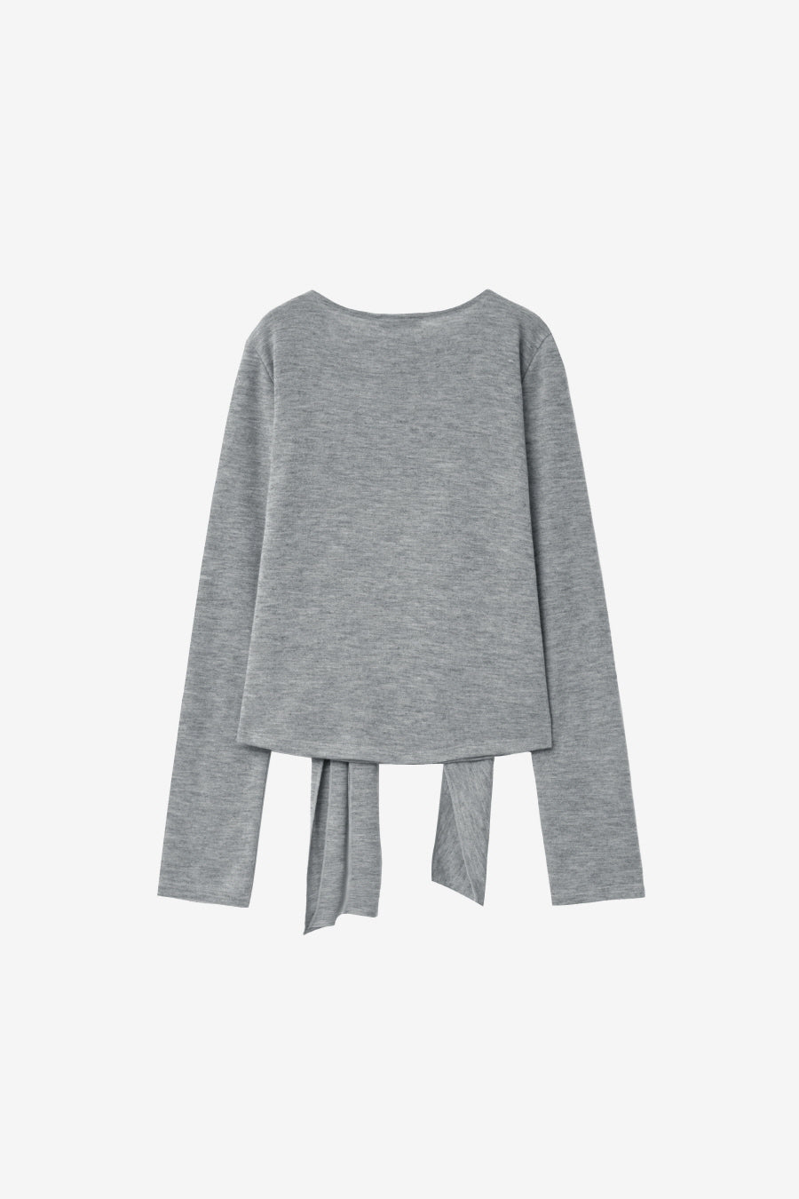 Insilence - Double-Strap Hairy T-Shirt (Grey) product image 8 | TRAB K-Fashion Australia