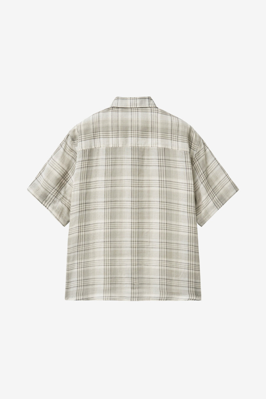 Insilence - Double Cloth Check Shirt (Mint Beige) product image 8 | TRAB K-Fashion Australia