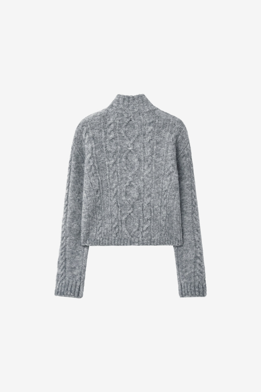 Insilence - Twist Half Zip-up Knit (Light Grey) product image 8 | TRAB K-Fashion Australia