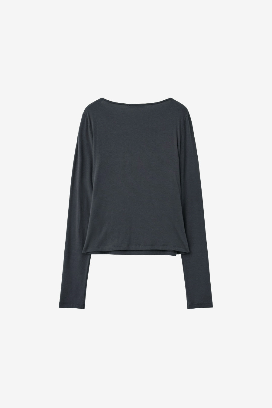 Insilence - Draping Boat Neck Long Sleeve (Charcoal) product image 8 | TRAB K-Fashion Australia
